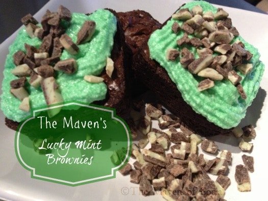 St. Patrick's Day Lucky Mint Brownies - The Maven of Social Media®