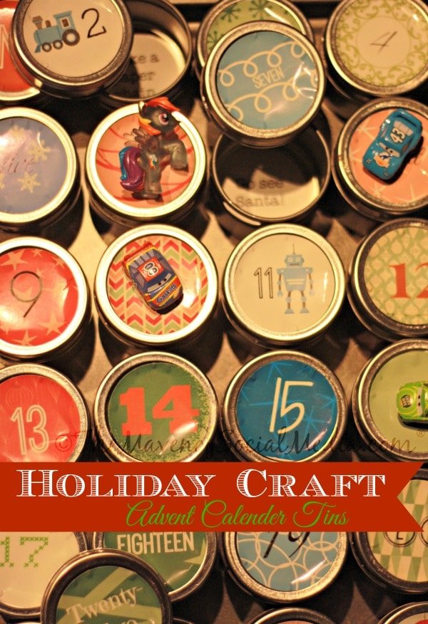 Holiday Craft Advent Calendar Tins ~ The Maven of Social Media®